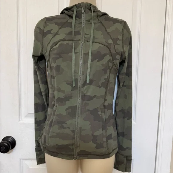 Lululemon Hooded Define Jacket Nulu Heritage 365 Camo Green Twill 6 - Picture 3 of 12